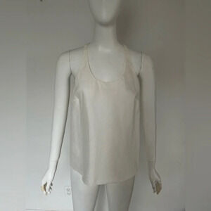 Maria Bonita  Womens Tank Top Shirt Cami Solid White Size 4 Mint Condition!